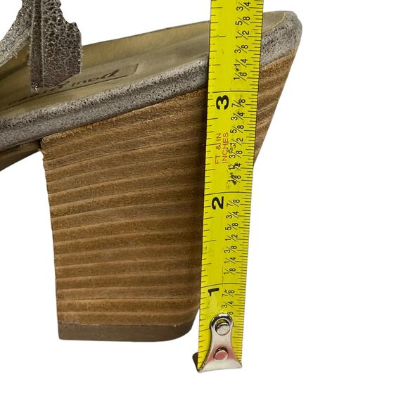 Paul Green Women’s Cayenne Smoke Metallic Peep Toe Sandal Bootie Size 7.5 US 10 - Picture 11 of 11